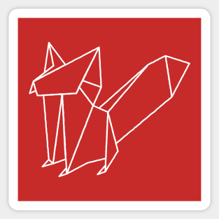 Origami Fox Sticker